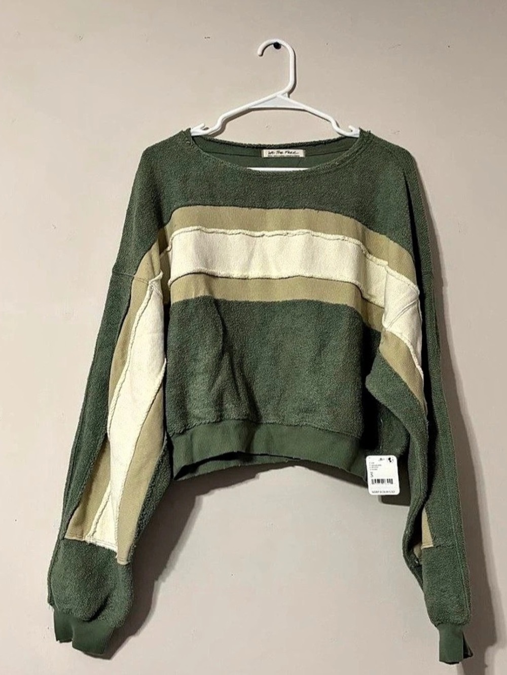 We The Free Color Block Cotton Sweater Size Small NWT